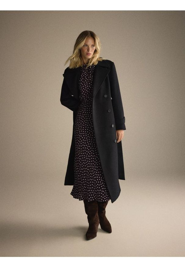 Reserved - Sukienka w groszki - wielobarwny. Materiał: wiskoza. Wzór: grochy