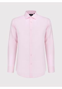Pako Lorente - PAKO LORENTE – Różowa koszula męska. Kolor: różowy. Materiał: bawełna. Długość rękawa: długi rękaw. Długość: długie. Wzór: gładki #5