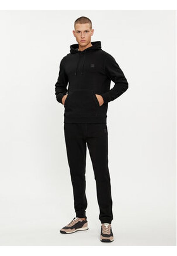 BOSS - Boss Bluza Wetalk 50509314 Czarny Regular Fit. Kolor: czarny. Materiał: bawełna