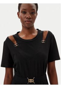 Liu Jo Sport Sukienka codzienna TA5275 JS088 Czarny Regular Fit. Okazja: na co dzień. Kolor: czarny. Materiał: bawełna. Typ sukienki: proste, sportowe. Styl: sportowy, casual