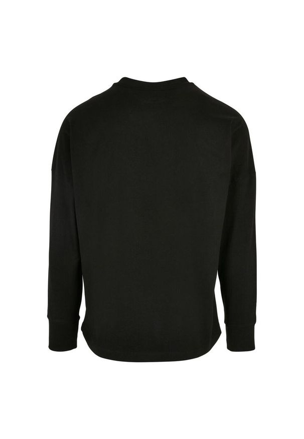 BUILD YOUR BRAND - T-shirt Unisex Dla Dorosłych Oversized Z Długim Rękawem. Kolor: czarny. Długość rękawa: długi rękaw. Długość: długie