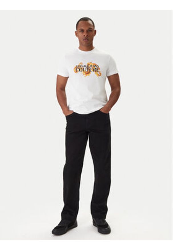 Versace Jeans Couture Jeansy 80GAB5RE CDW00 Czarny Straight Fit. Kolor: czarny