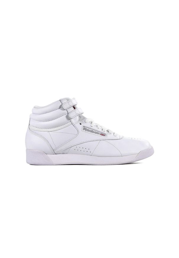 Reebok - Buty na co dzień damskie REEBOK FS HI wysokie na rzepy skóra. Okazja: na co dzień. Zapięcie: rzepy. Kolor: biały. Materiał: skóra