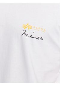 Alpha Industries T-Shirt Muhammad Ali 136517 Biały Regular Fit. Kolor: biały. Materiał: bawełna #4