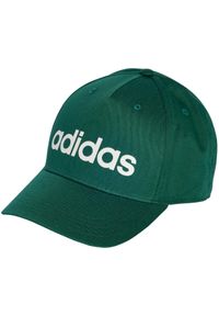 Adidas - Czapka z daszkiem adidas Daily Cap. Kolor: zielony. Materiał: materiał. Styl: klasyczny, sportowy