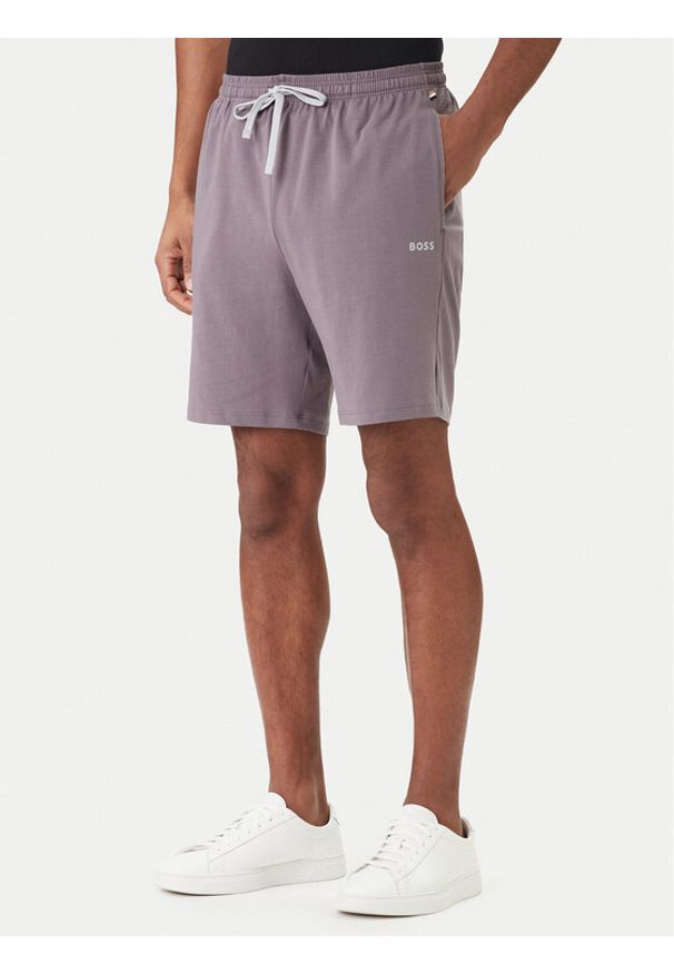 BOSS Szorty sportowe Mix&Match 50515314 Fioletowy Regular Fit. Kolor: fioletowy. Materiał: bawełna. Styl: sportowy