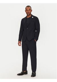 BOSS Spodnie materiałowe C-Perin 50540791 Granatowy Tapered Fit. Kolor: niebieski. Materiał: syntetyk
