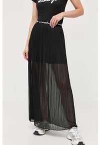 Armani Exchange spódnica kolor czarny maxi prosta. Kolor: czarny #1
