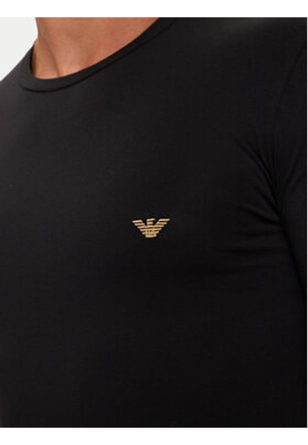 Emporio Armani Underwear Longsleeve 111023 4F512 00020 Czarny Slim Fit. Kolor: czarny. Materiał: bawełna. Długość rękawa: długi rękaw