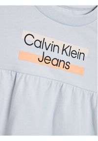 Calvin Klein Jeans Sukienka codzienna Hero Logo IN0IN00065 Szary Regular Fit. Okazja: na co dzień. Kolor: szary. Materiał: bawełna. Typ sukienki: proste. Styl: casual #3