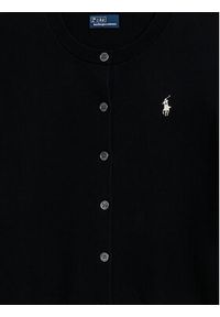 Polo Ralph Lauren Kardigan 211971871005 Czarny Slim Fit. Typ kołnierza: polo. Kolor: czarny. Materiał: bawełna #3