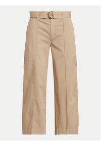 Lauren Ralph Lauren - LAUREN RALPH LAUREN Kuloty 200876606004 Beżowy Wide Leg. Kolor: beżowy. Materiał: bawełna #4