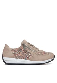 Rieker Sneakersy N1112-62 Beżowy. Kolor: beżowy. Materiał: materiał #1