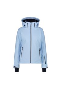 Kurtka damska narciarska CMP 34W3976. Typ kołnierza: kaptur. Kolor: niebieski. Materiał: softshell. Sezon: zima. Sport: narciarstwo