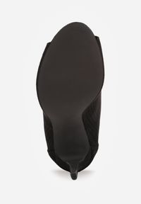 Renee - Czarne Ażurowe Sandały Vices na Szpilce Selanna. Okazja: na spotkanie biznesowe. Kolor: czarny. Wzór: ażurowy. Sezon: lato. Obcas: na szpilce. Styl: biznesowy, elegancki. Wysokość obcasa: średni #2