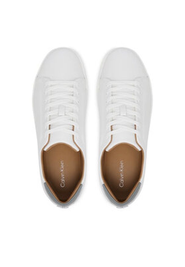 Calvin Klein Sneakersy Pure Low Laceup Cupsole Hf Lth HM0HM01859 Biały. Kolor: biały. Materiał: skóra