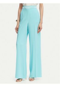 Marella Spodnie materiałowe Stampa 2613131032 Turkusowy Straight Fit. Kolor: turkusowy. Materiał: acetat #1