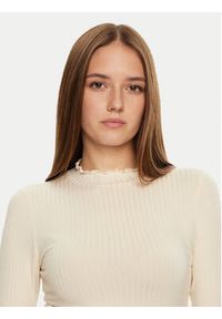 JDY Bluzka Fransiska 15228065 Écru Slim Fit. Materiał: wiskoza #5