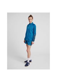 Kurtka damska Hummel Zip hmlAUTHENTIC Poly. Kolor: niebieski, wielokolorowy, turkusowy. Materiał: poliester. Sport: fitness #1