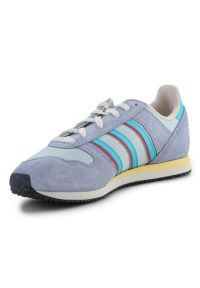 Adidas - Buty adidas Race Walk M GZ2045 niebieskie. Zapięcie: pasek. Kolor: niebieski. Materiał: materiał, guma, zamsz, tkanina. Wzór: aplikacja, paski. Sport: turystyka piesza