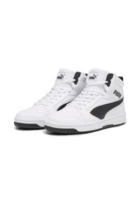 Buty do chodzenia męskie Puma Rebound V6. Kolor: czarny, wielokolorowy, biały. Materiał: skóra, syntetyk, materiał, guma. Szerokość cholewki: normalna. Sport: turystyka piesza