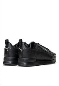 Sneakersy męskie czarne Puma R78 SL. Kolor: czarny. Materiał: skóra ekologiczna, materiał, guma