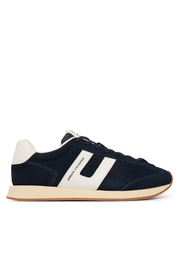 Armani Exchange Sneakersy XM002689 AF17447 UZ048 Granatowy. Kolor: niebieski. Materiał: zamsz, skóra