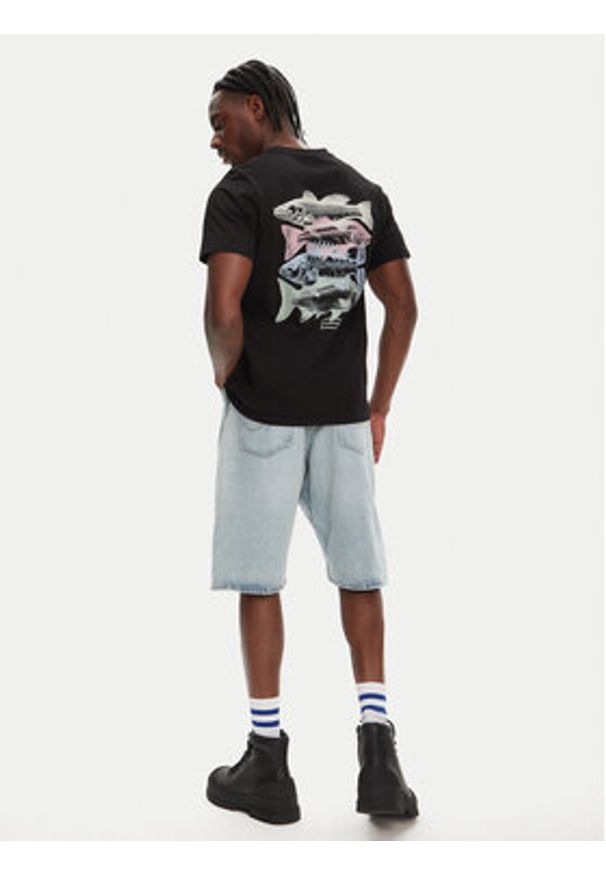 Hunter T-Shirt Raasay Graphic HARM0034251 Czarny Regular Fit. Kolor: czarny. Materiał: bawełna
