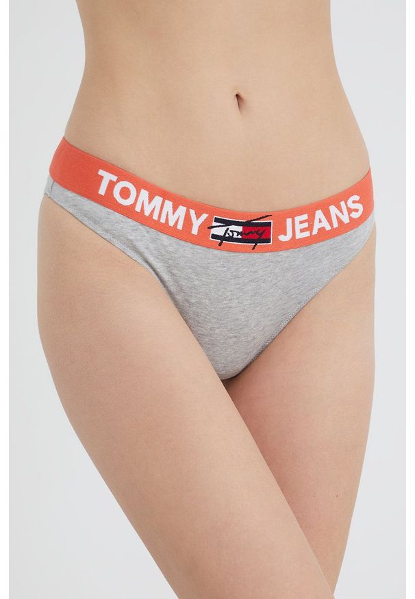 Tommy Jeans figi kolor szary. Kolor: szary. Materiał: bawełna