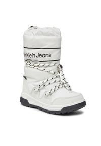 Śniegowce Calvin Klein Jeans V3A6-80713-1486 M White 100. Kolor: biały. Materiał: skóra