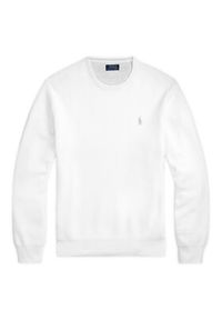 Polo Ralph Lauren Sweter 710918163504 Biały Regular Fit. Typ kołnierza: polo. Kolor: biały. Materiał: bawełna #3