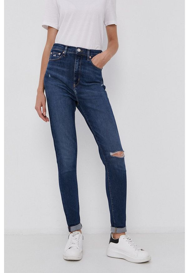 Tommy Jeans - Jeansy Melany. Kolor: niebieski