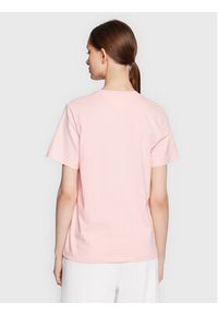 Tommy Jeans T-Shirt Signature DW0DW12940 Różowy Relaxed Fit. Kolor: różowy. Materiał: bawełna