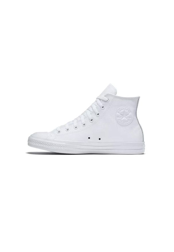 Adidasy Converse Chuck Taylor All Star Leather, Dla obu płci. Kolor: biały. Materiał: skóra ekologiczna, materiał. Model: Converse All Star