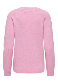 only - ONLY Sweter Rica 15204279 Różowy Regular Fit. Kolor: różowy. Materiał: syntetyk #4