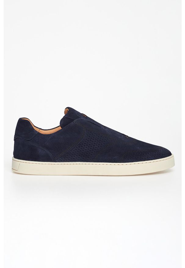 Sneakersy męskie zamszowe CESARE CASADEI. Materiał: zamsz