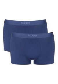Sloggi Komplet 2 par bokserek 10222379 Niebieski. Kolor: niebieski. Materiał: bawełna