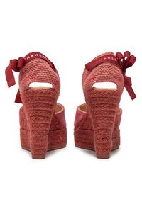 Manebi Espadryle Hamptons Heart-Shaped Wedge Espadrilles W 2.1 WH Różowy. Kolor: różowy. Materiał: skóra, zamsz