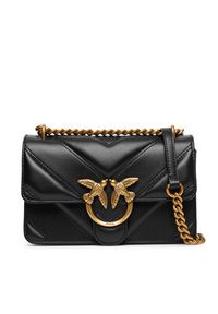 Pinko - PINKO Torebka Love One Mini Light Dc. Al 25-26 PLTT 104550 A2OS Czarny. Kolor: czarny. Materiał: skórzane #5