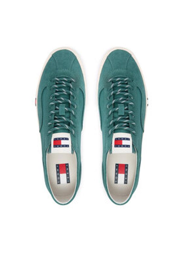 TOMMY HILFIGER - Tommy Hilfiger Tenisówki Archive Vulc EM0EM01760 Zielony. Kolor: zielony. Materiał: materiał