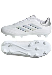 Adidas - Buty piłkarskie adidas Copa Pure.2 League Fg Jr IE7496 białe. Zapięcie: sznurówki. Kolor: biały. Materiał: guma, syntetyk, skóra. Sport: piłka nożna