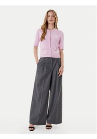 Morgan Kardigan 252-MADERE Różowy Regular Fit. Kolor: różowy. Materiał: bawełna #4