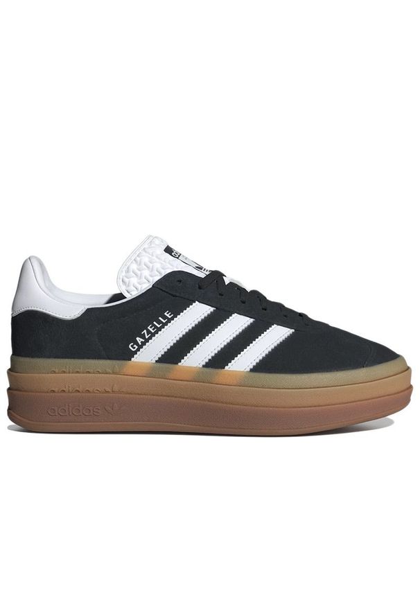 Adidas - Buty damskie adidas Originals Gazelle Bold IE0876 - czarne. Okazja: na co dzień. Zapięcie: pasek. Kolor: czarny. Materiał: guma, skóra, syntetyk, zamsz. Szerokość cholewki: normalna. Wzór: aplikacja, paski. Obcas: na platformie. Model: Adidas Gazelle