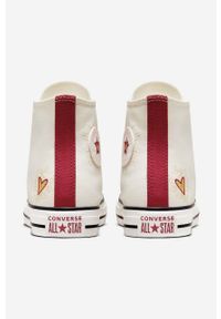 Converse trampki Chuck Taylor All Star Hearts damskie kolor biały A04950C-WHITE. Nosek buta: okrągły. Kolor: biały. Materiał: materiał, guma #3