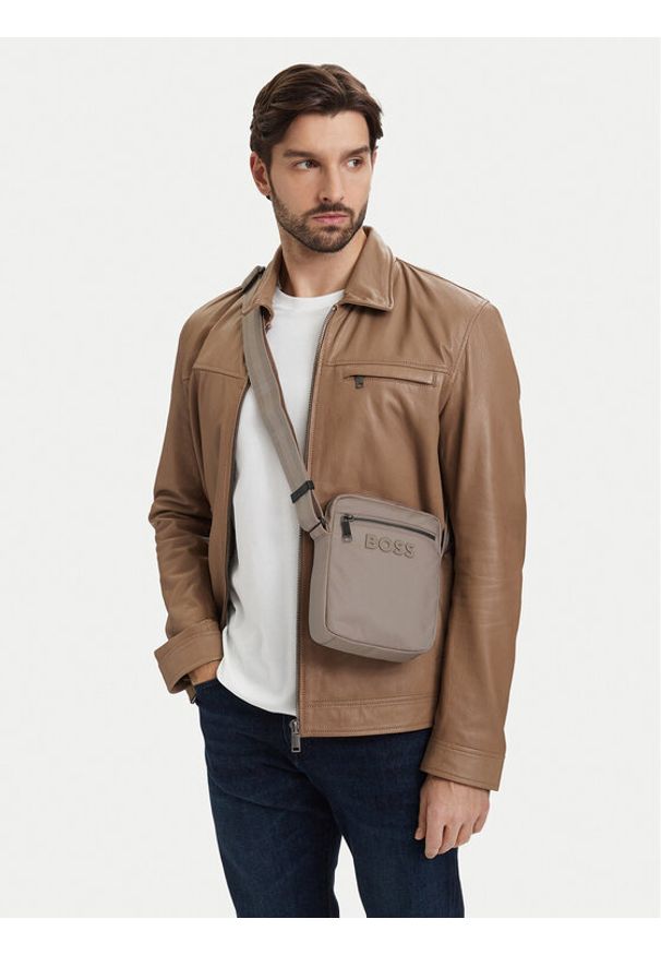 BOSS Saszetka Catch 3.0 NS Zip 50511961 Beżowy. Kolor: beżowy. Materiał: materiał