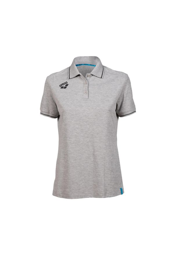 Koszulka polo damska Arena Team Polo shirt Solid Cotton. Typ kołnierza: polo. Kolor: szary. Materiał: bawełna, dzianina. Wzór: jednolity. Styl: sportowy