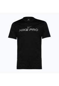 Koszulka treningowa męska Nike Dri-Fit Fitness. Kolor: czarny. Technologia: Dri-Fit (Nike). Sport: fitness