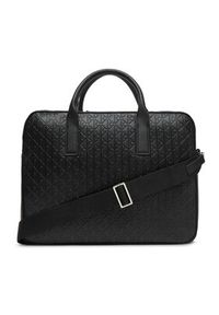 Calvin Klein Torba na laptopa Emblem Emboss Commuter LV04D3265G Czarny. Kolor: czarny. Materiał: skóra #3
