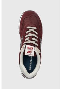 New Balance sneakersy ML574EVM kolor bordowy ML574EVM-EVM. Nosek buta: okrągły. Zapięcie: sznurówki. Kolor: czerwony. Materiał: materiał, guma. Model: New Balance 574 #4