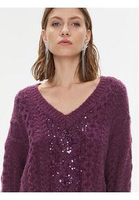 Pinko Sweter Ghepardo 102116 A1A6 Fioletowy Oversize. Kolor: fioletowy. Materiał: syntetyk #4